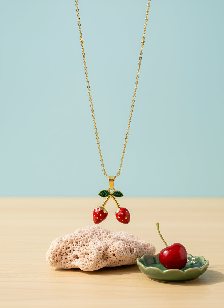 Strawberry chain pendent