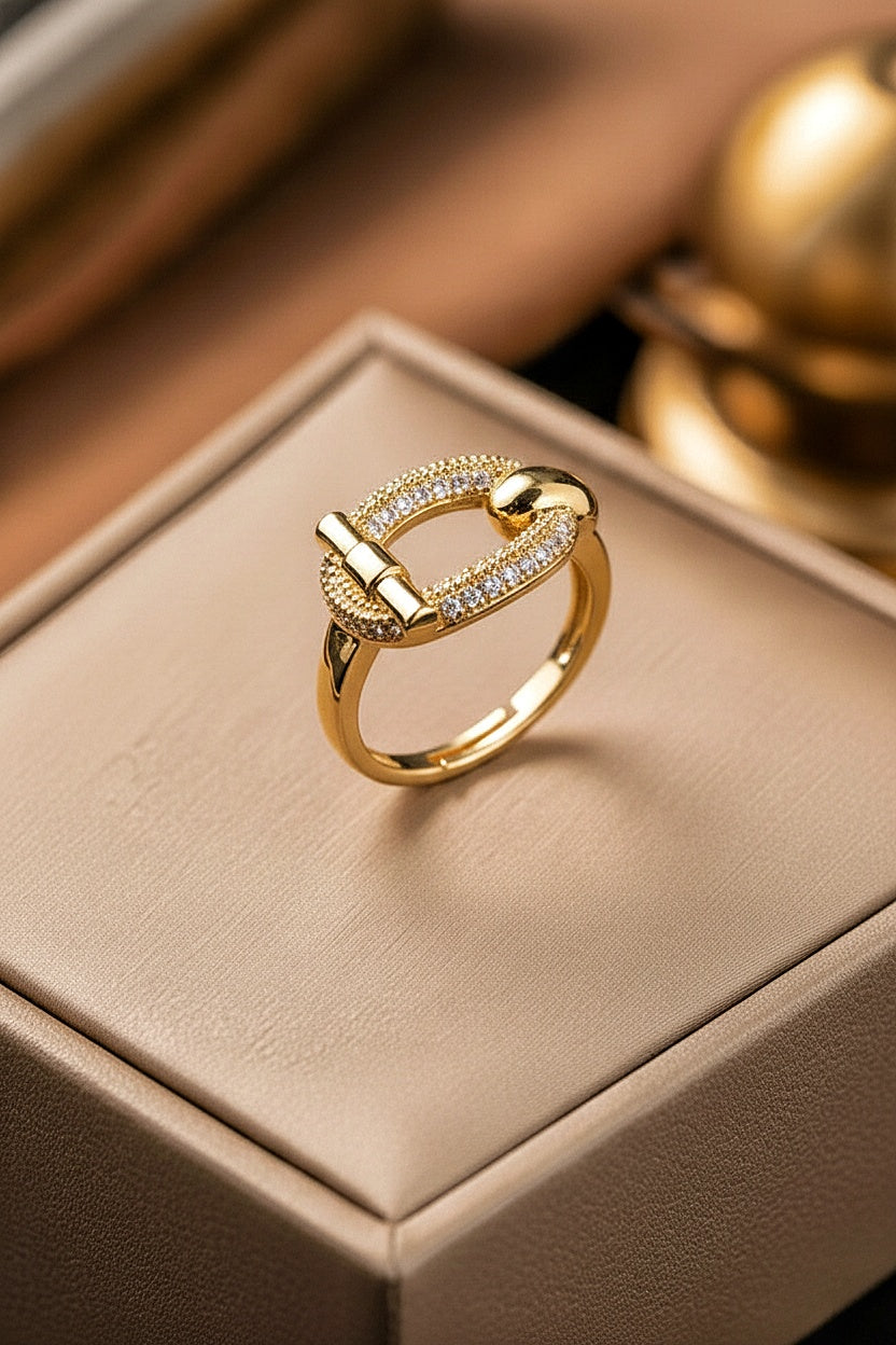 Golden hook Ring