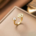U shaped pearl ring