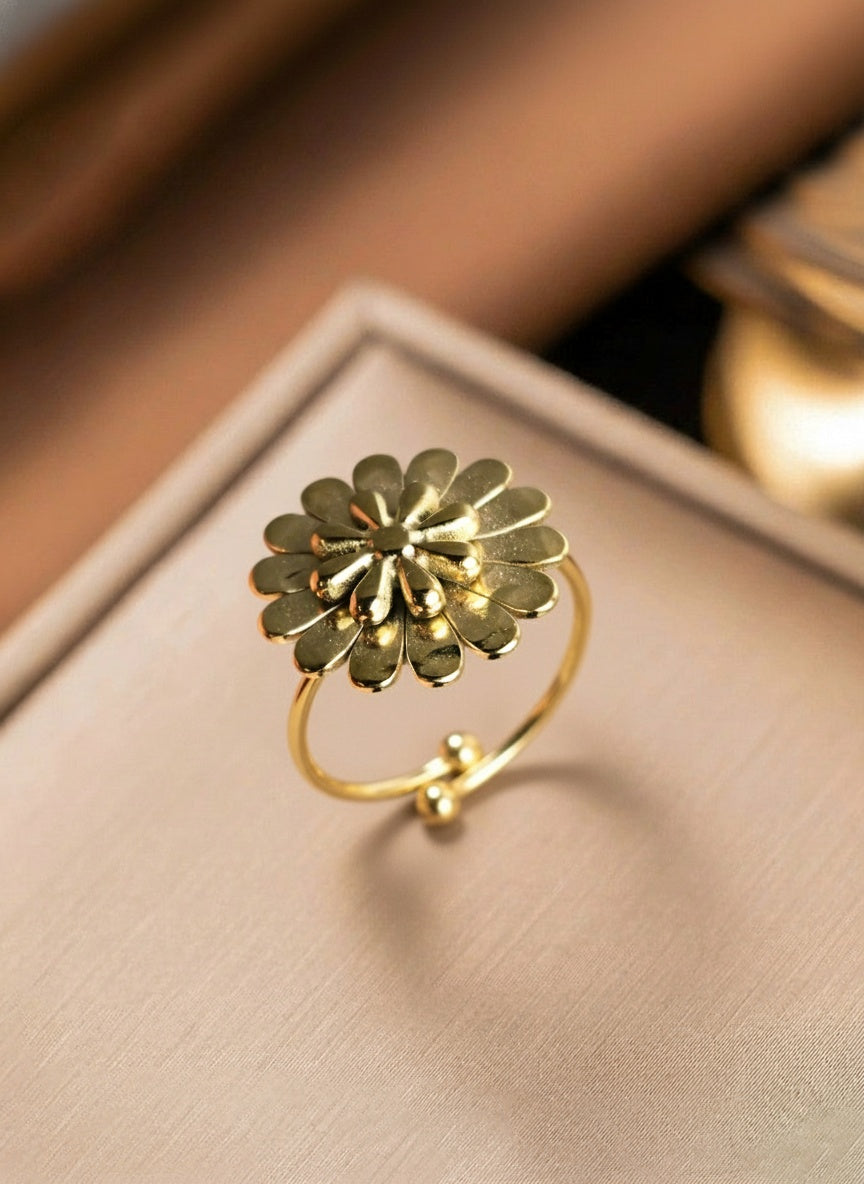 Golden Flower Ring