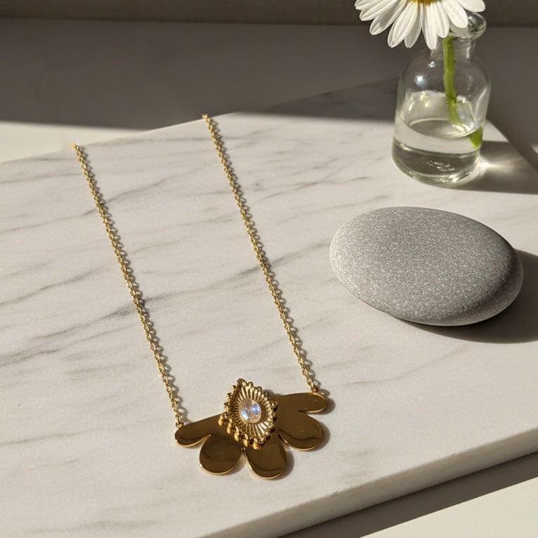 Dewdrop Flower Pendant