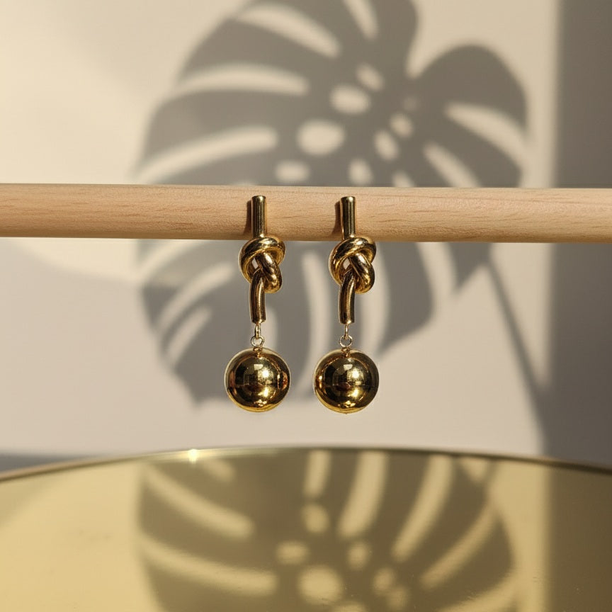 Knot & Drop Earrings
