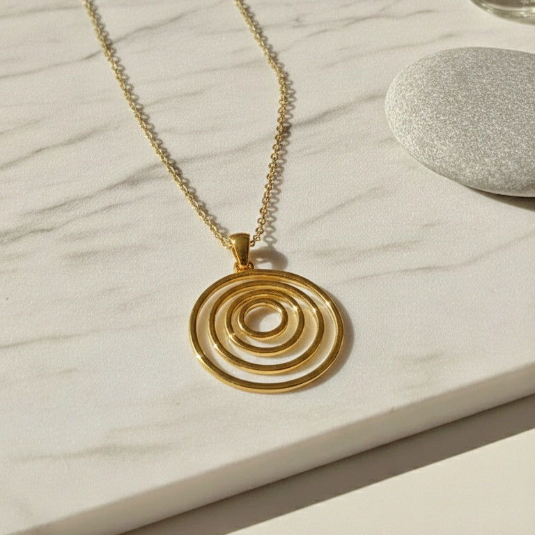 Ripple Anti Tarnish Pendant