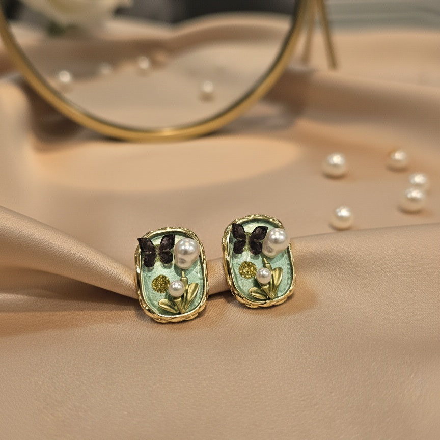 Butterfly Enameled Studs