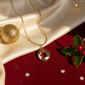 Christmas Wreath Charm Necklace