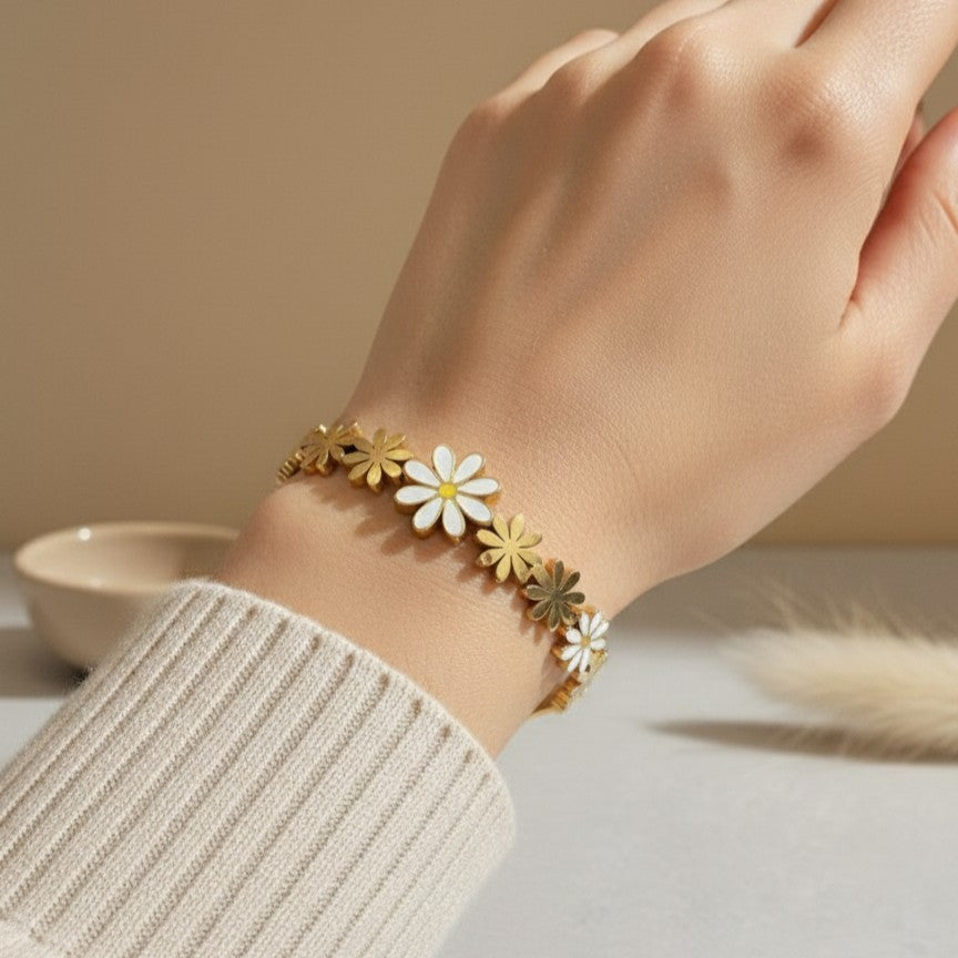 Sunflower 18k Gold Plated Bracelet
