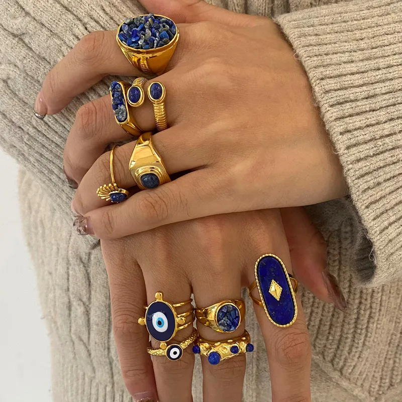 Evil  Eye Anti Tarnish Ring