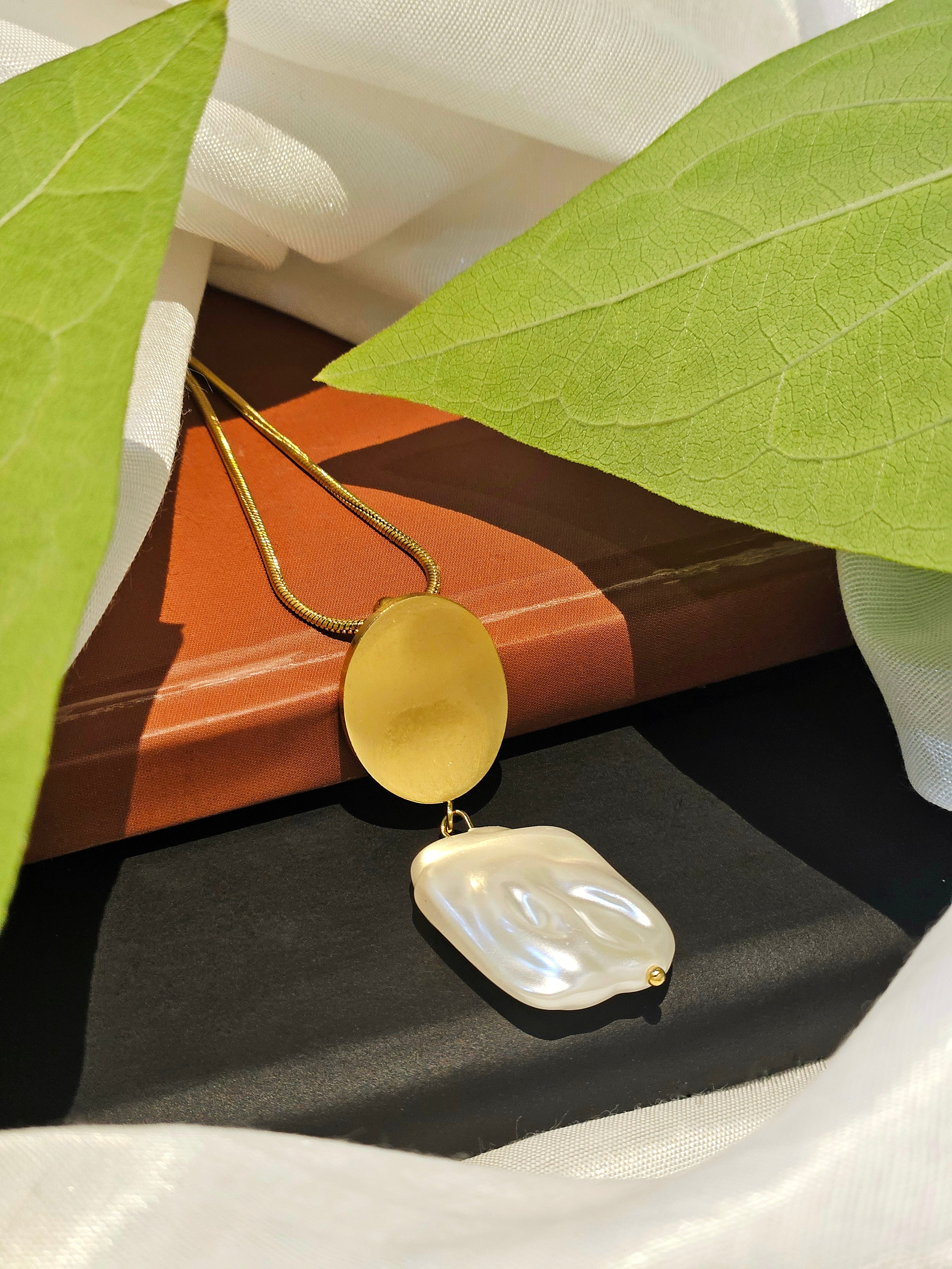 Square Pearl Pendant