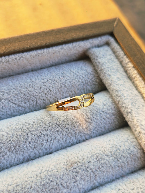 Elegant Open Cuff Gold Ring