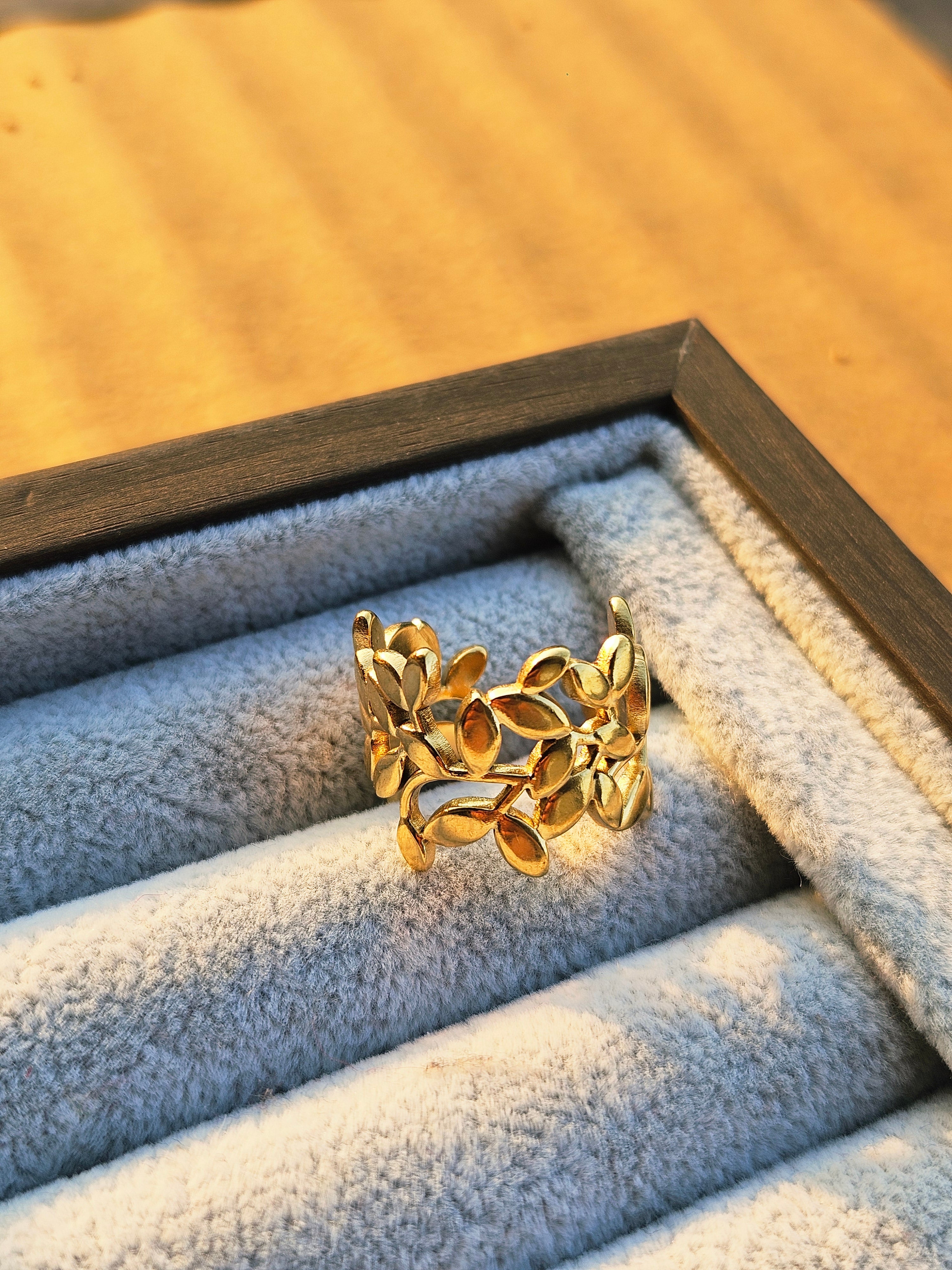 Botanical Gold Statement Ring