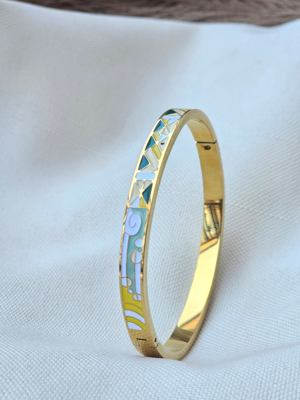 Mosaic Bloom Luxury Cuff Bracelet