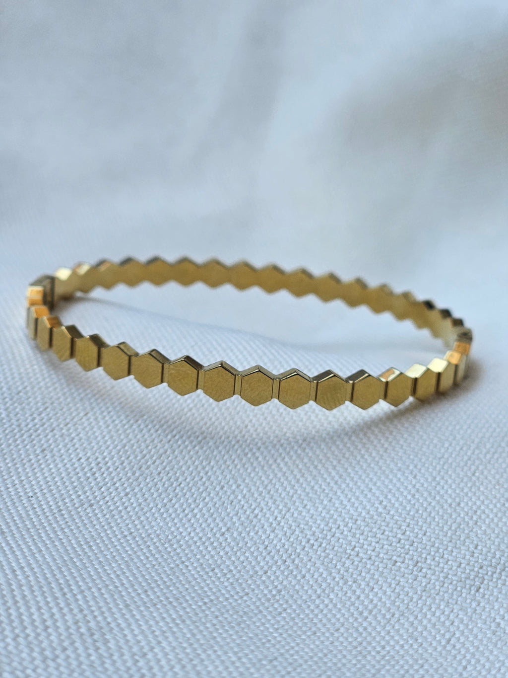 Golden Honeycomb Geometric Bracelet