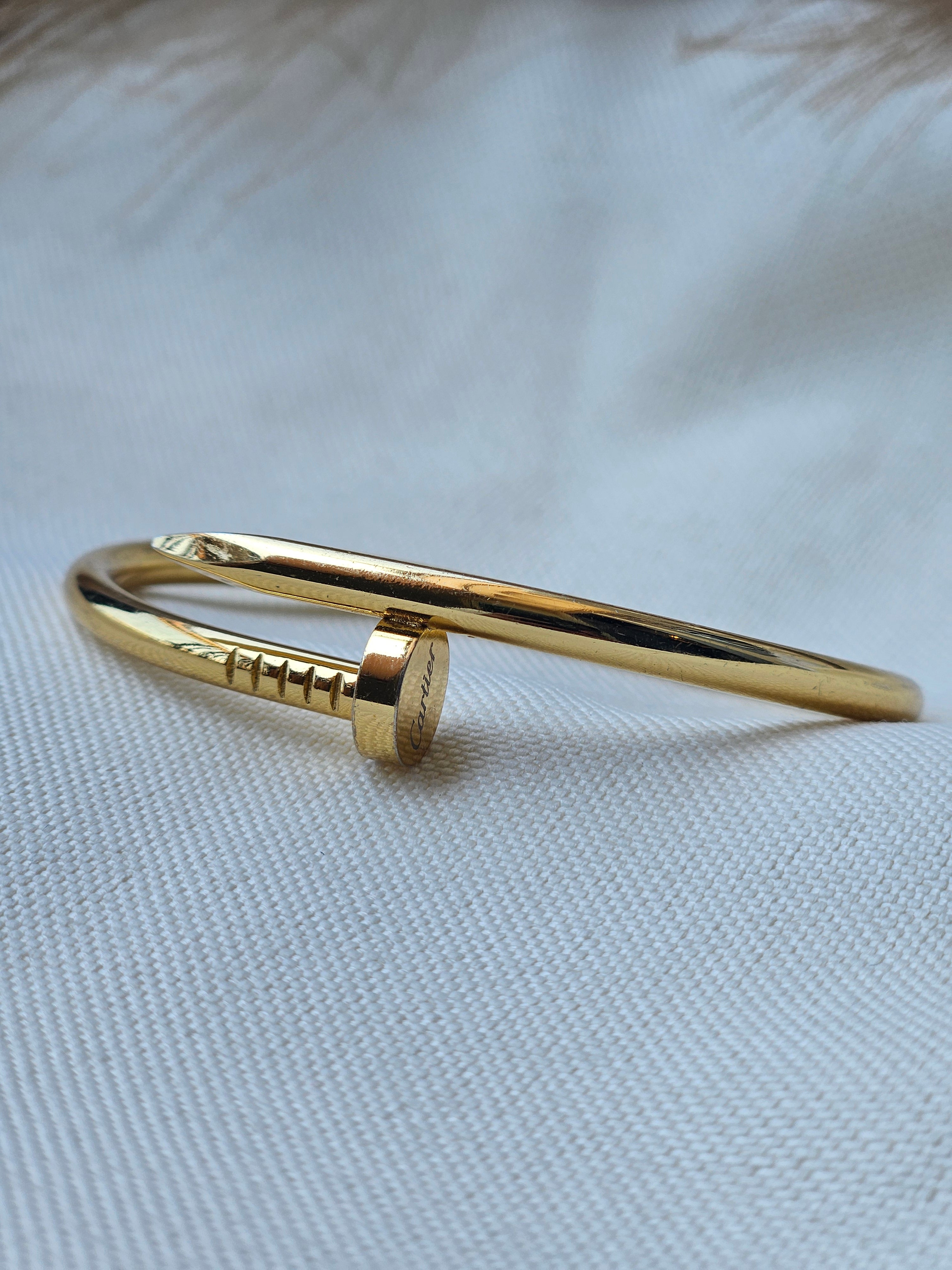Golden Twisted Nail Cuff Jewelry