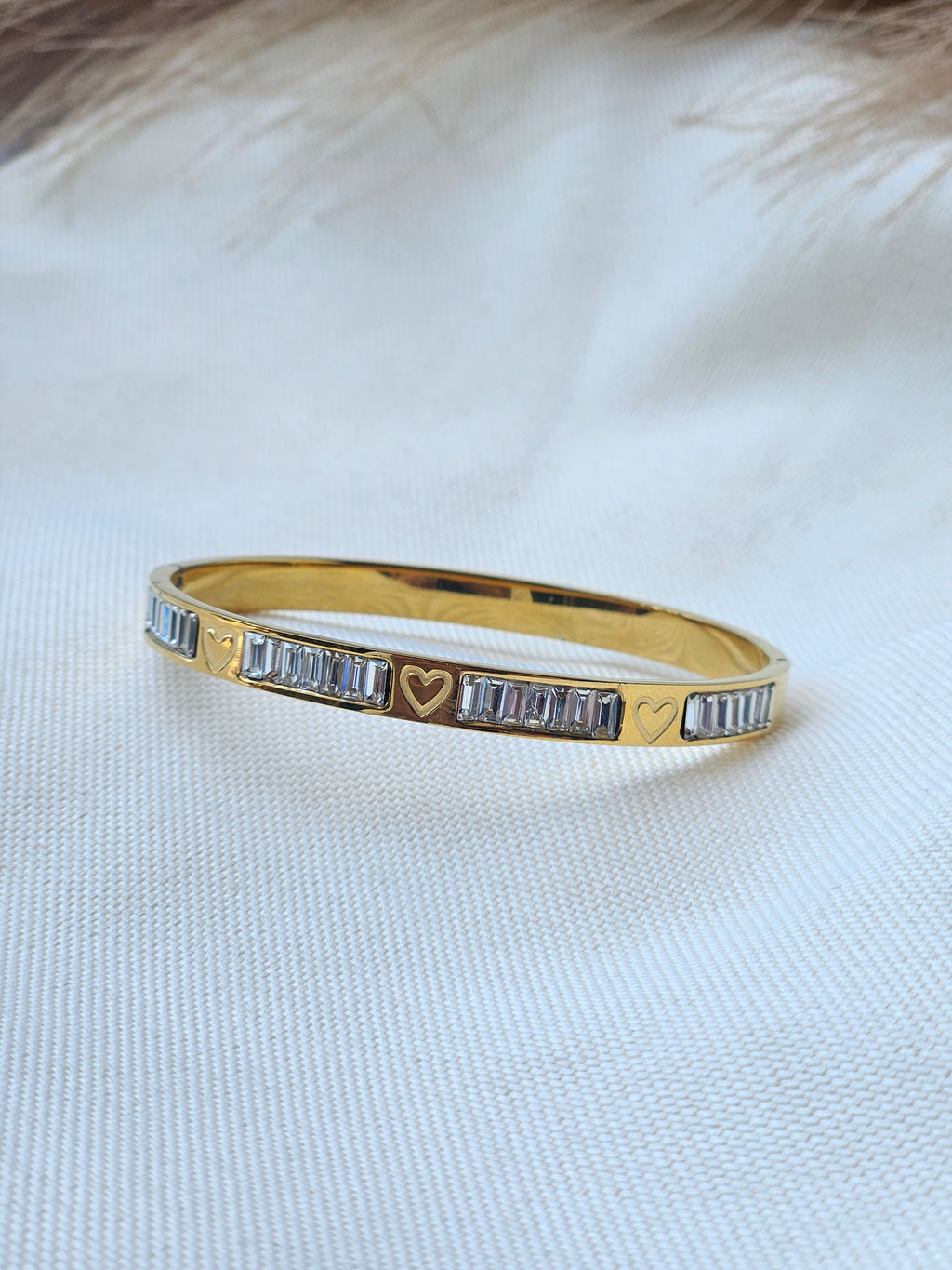 Golden Eternity Baguette Diamond Band