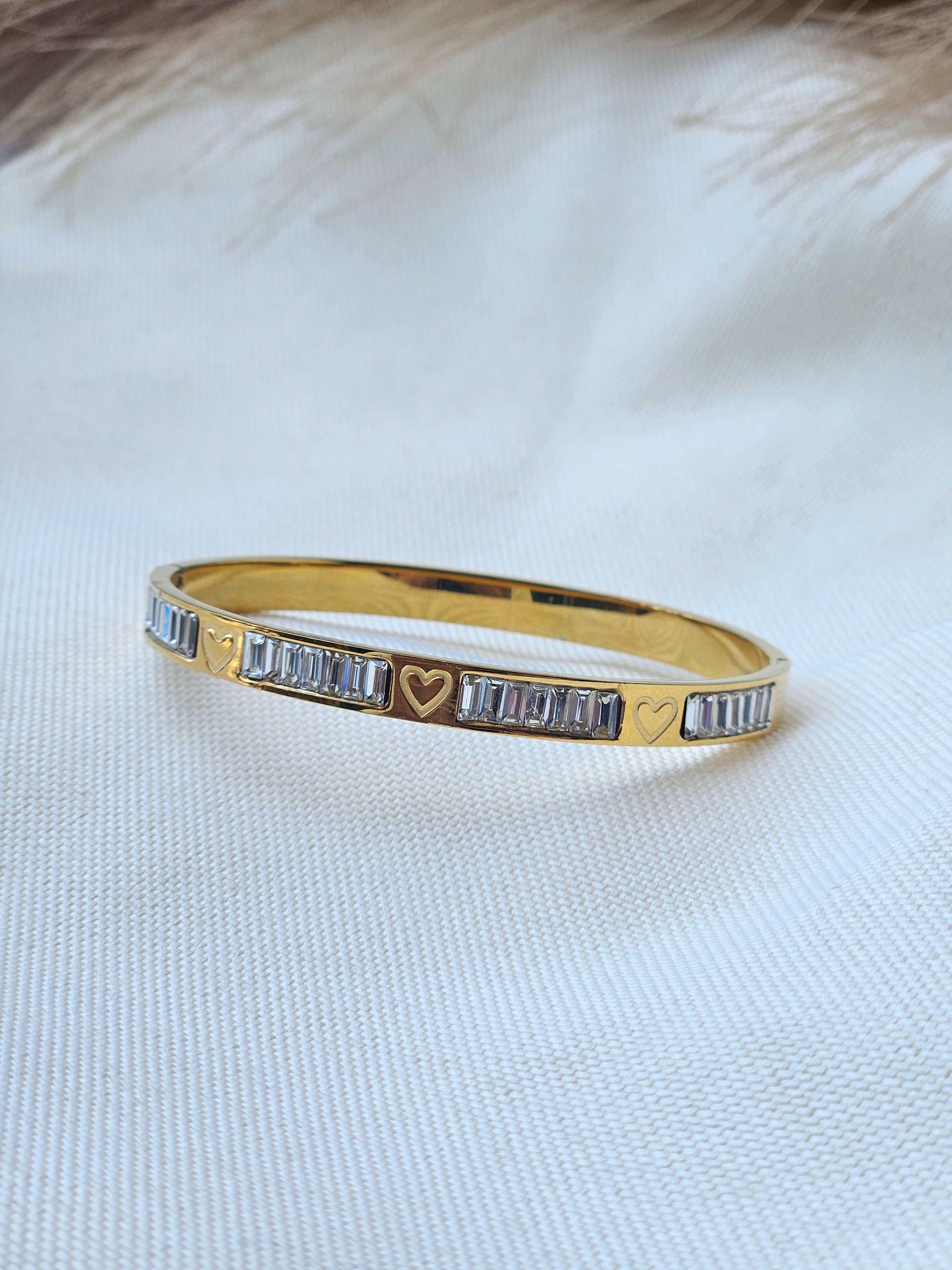 Golden Eternity Baguette Diamond Band
