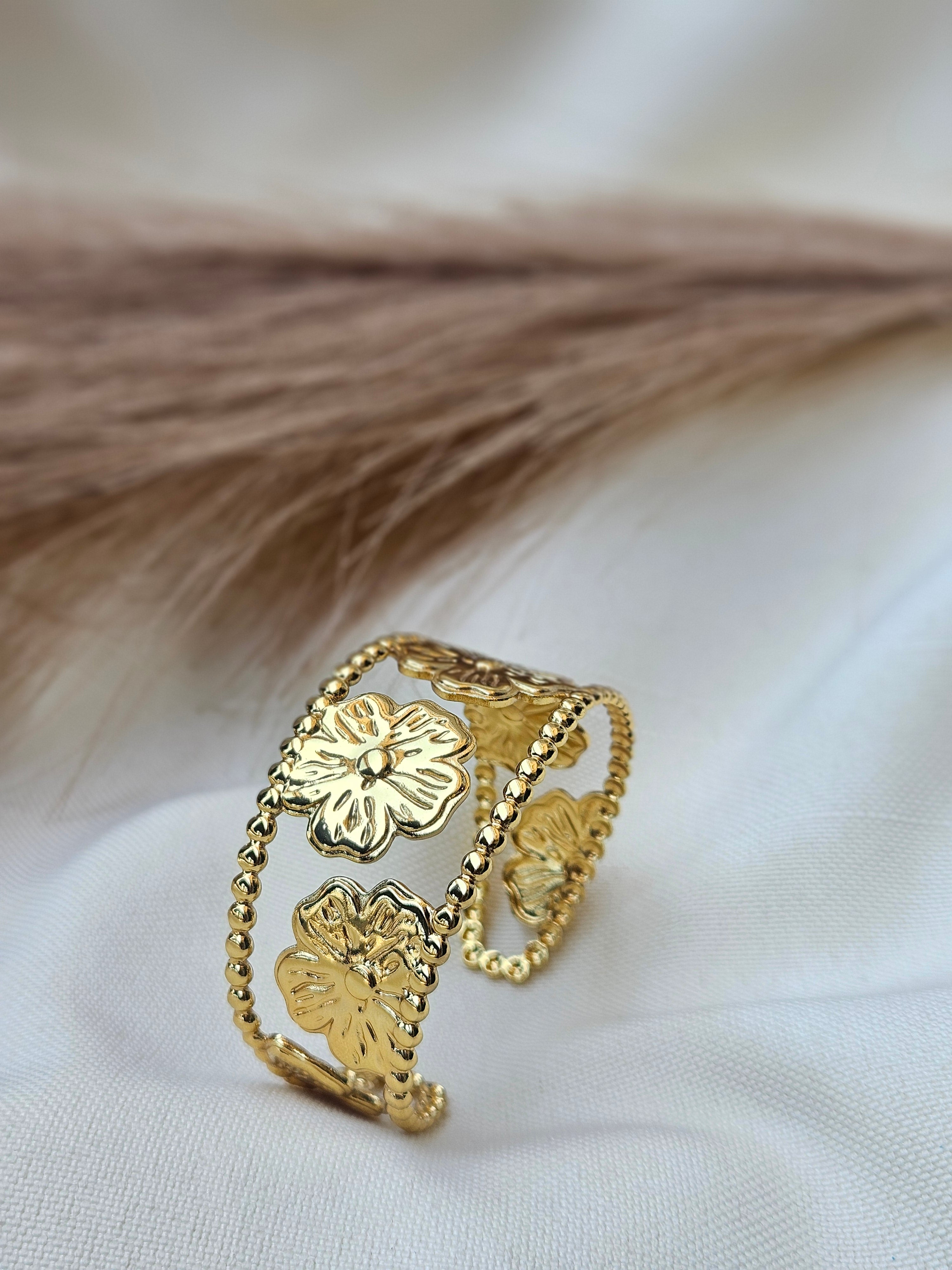 Golden Bloom Cuff
