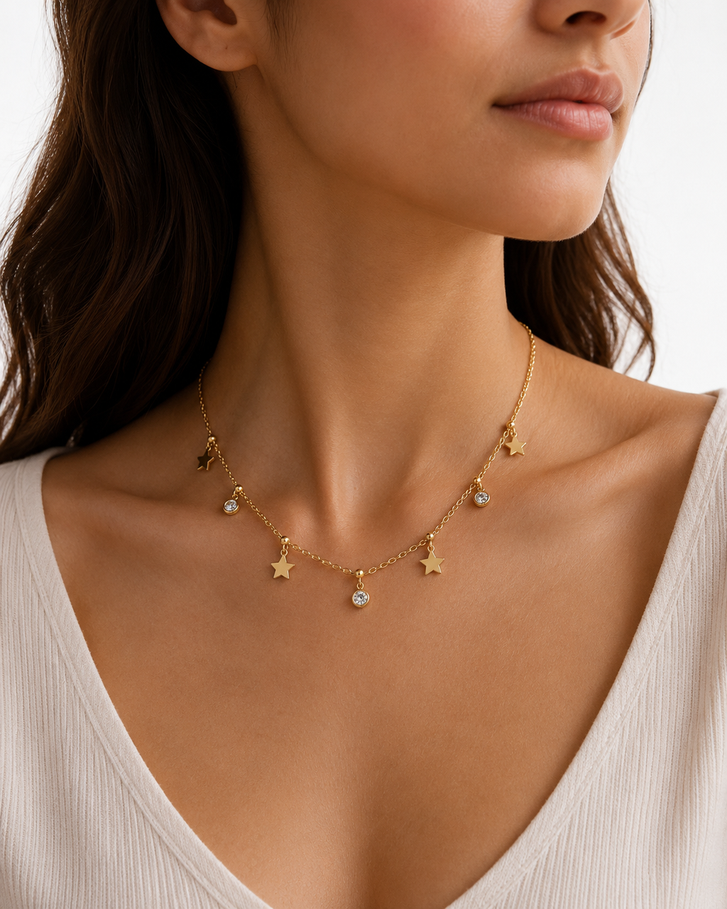 Starlight & Crystal Charm Necklace