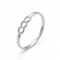 Silver Triple Chain Node Cuff Jewelry