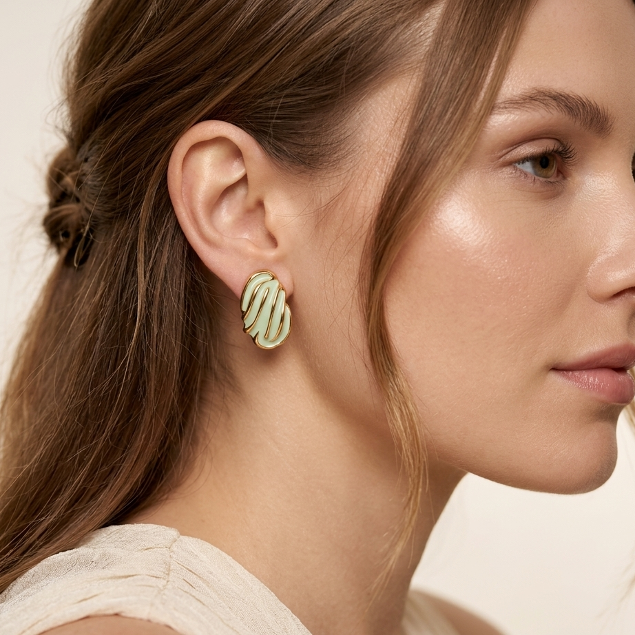 The Pastel Wave Enamel Studs