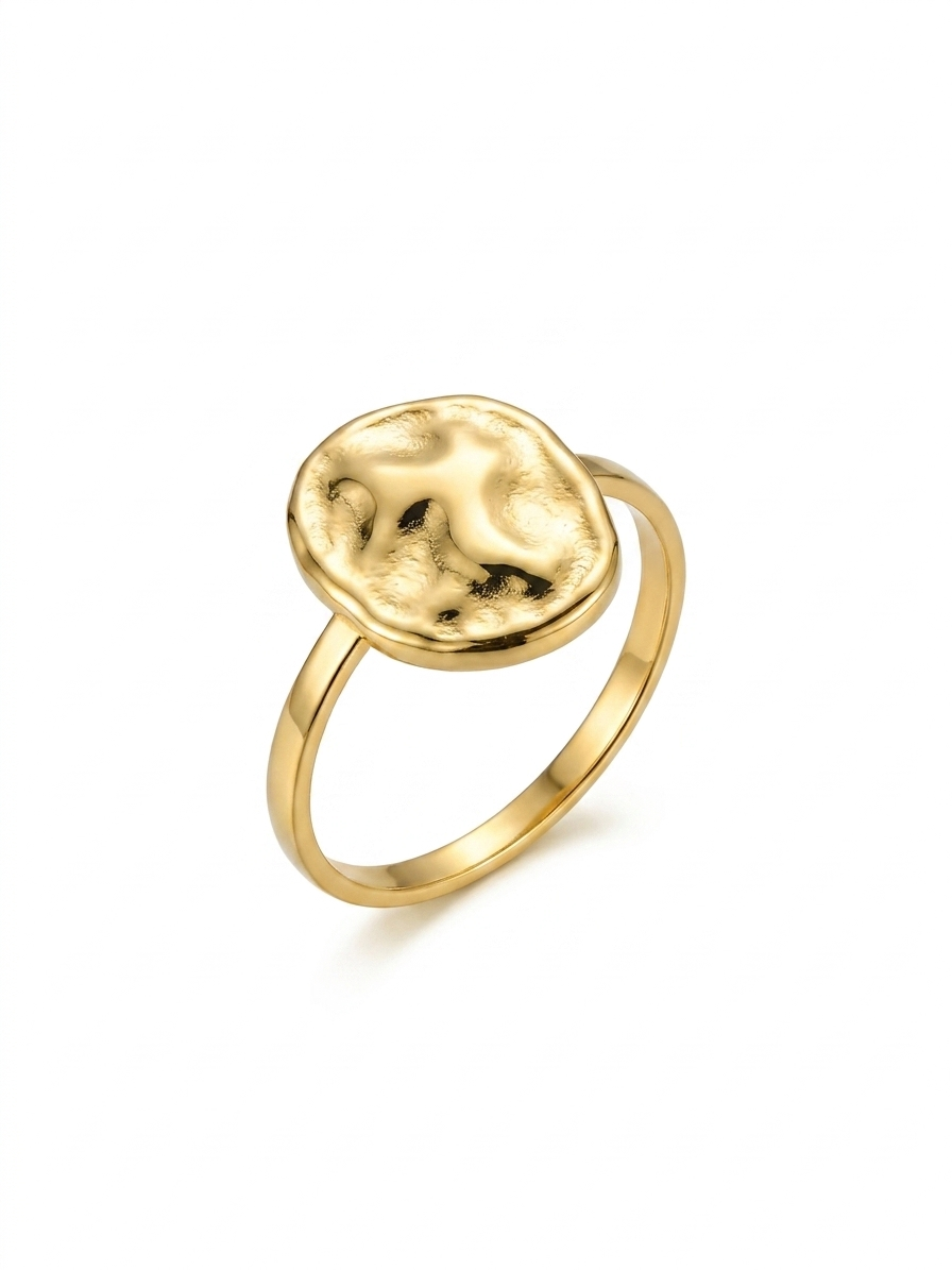 Lunar Texture Gold Ring