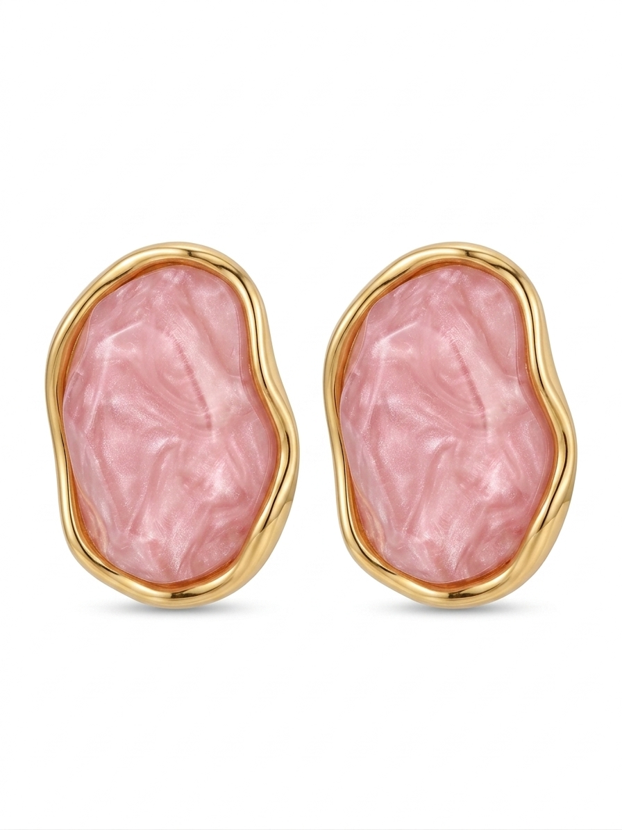 The Rose Quartz Organic Studs