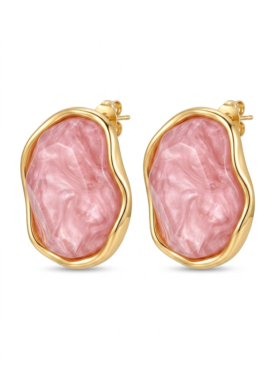 The Rose Quartz Organic Studs