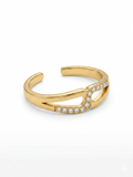 Elegant Open Cuff Gold Ring