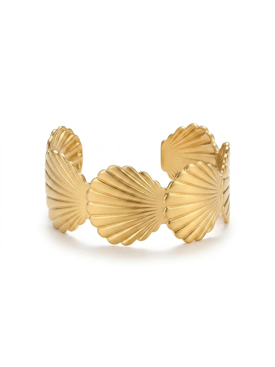 Golden Seashell Cuff