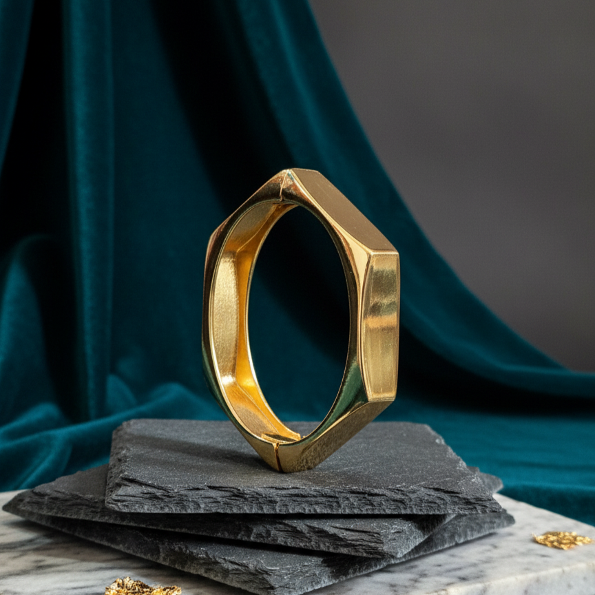 Golden Hex Bangle