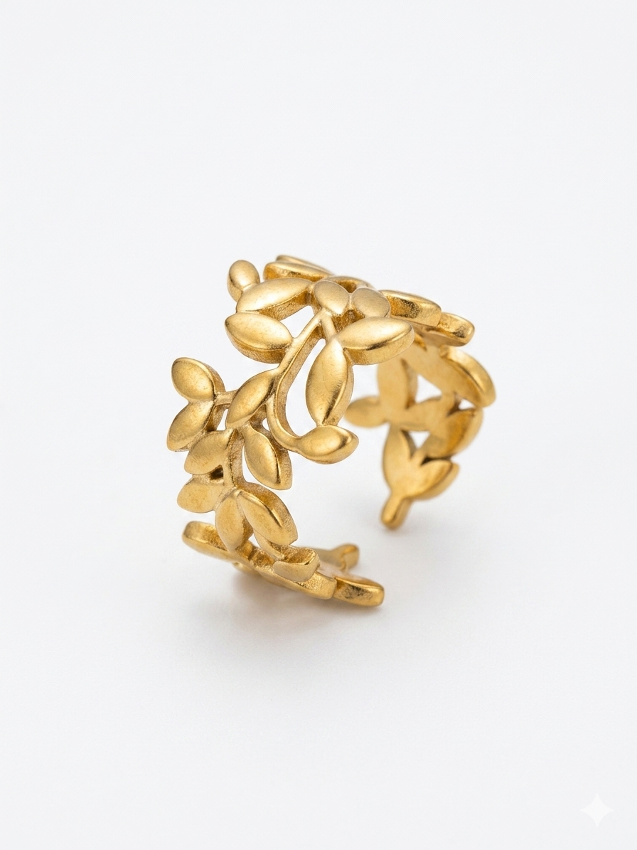 Botanical Gold Statement Ring