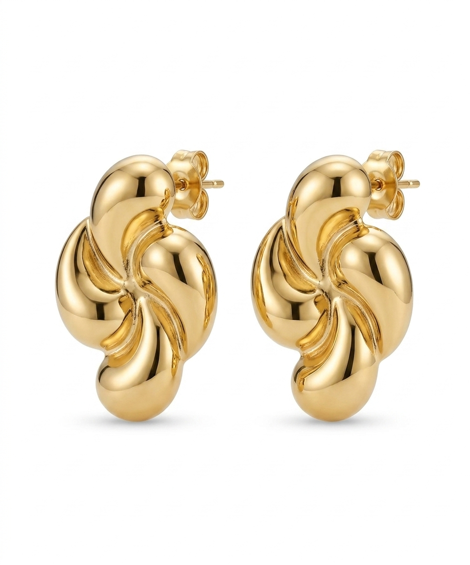 Molten Vortex Statement Earrings