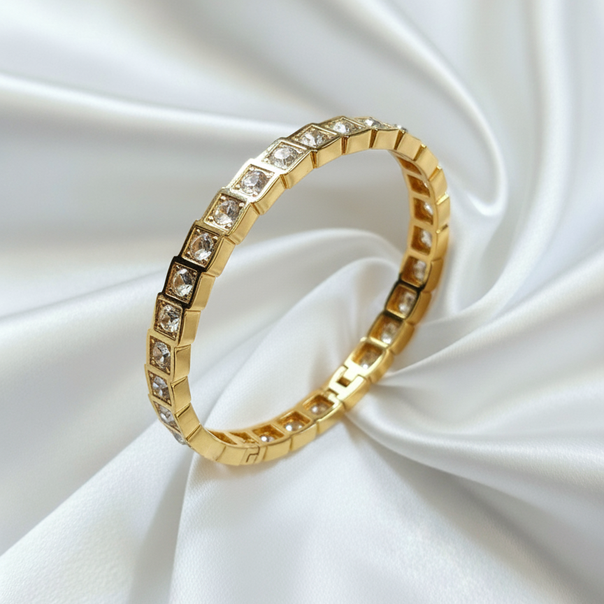 Golden Square Sift  Baby Size Bracelet