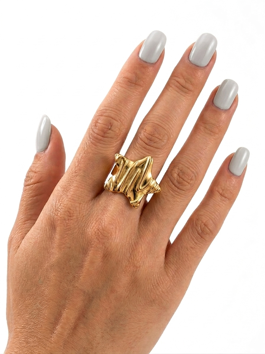 Molten Gold Sculpt Ring