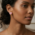 Candy Heart Gold Studs