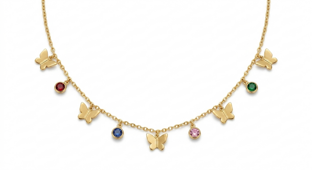 The Little Butterfly & Gemstone Droplets