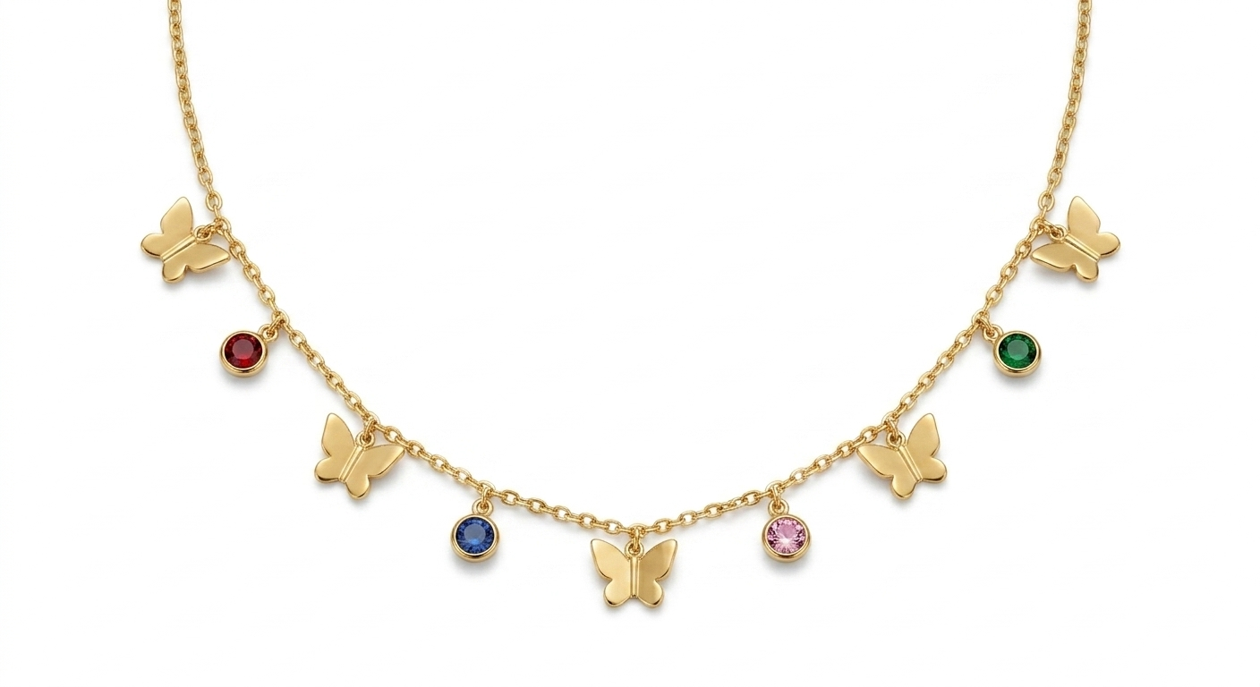 The Little Butterfly & Gemstone Droplets