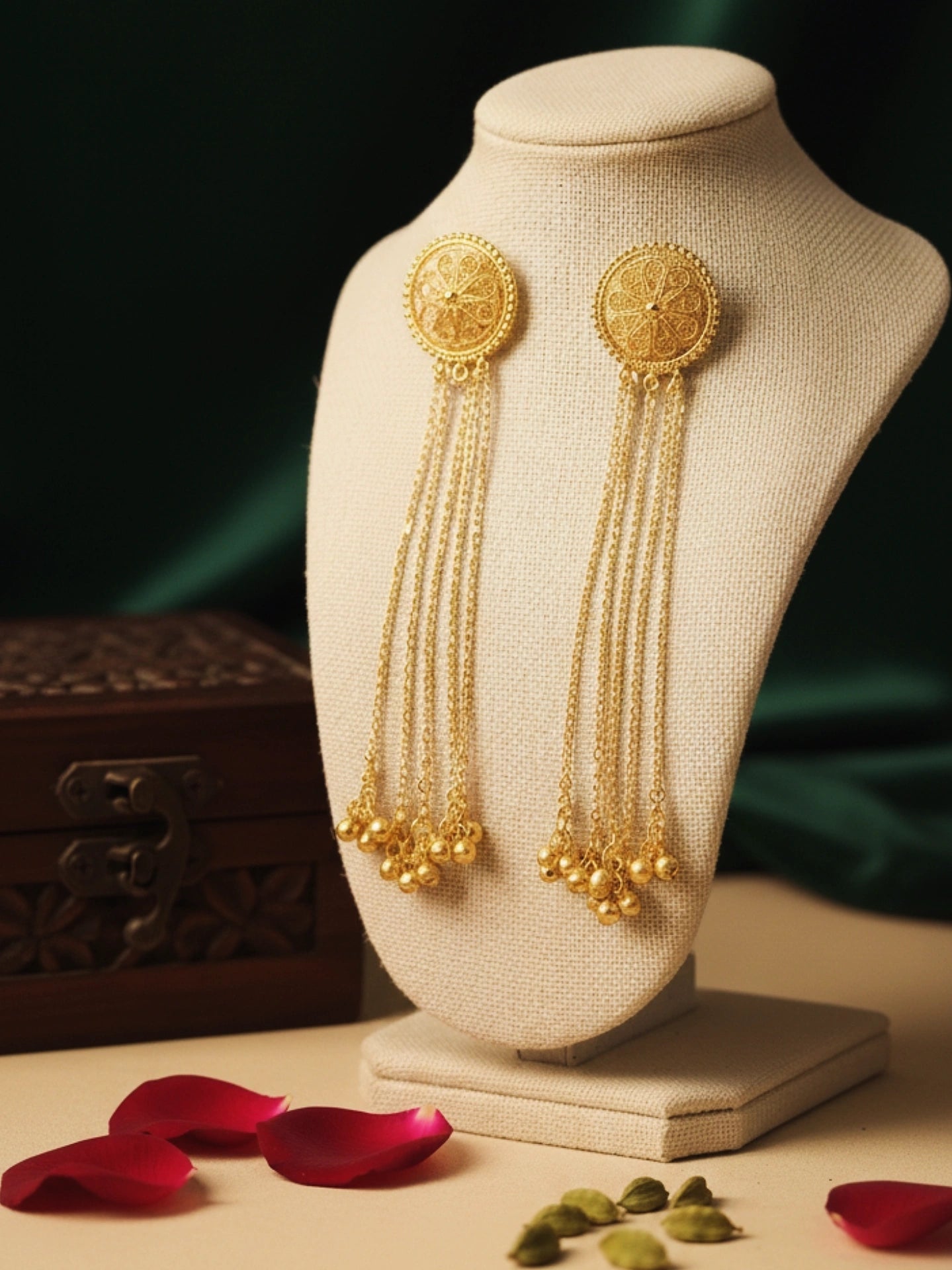 Gold Kashmiri Jhumkas