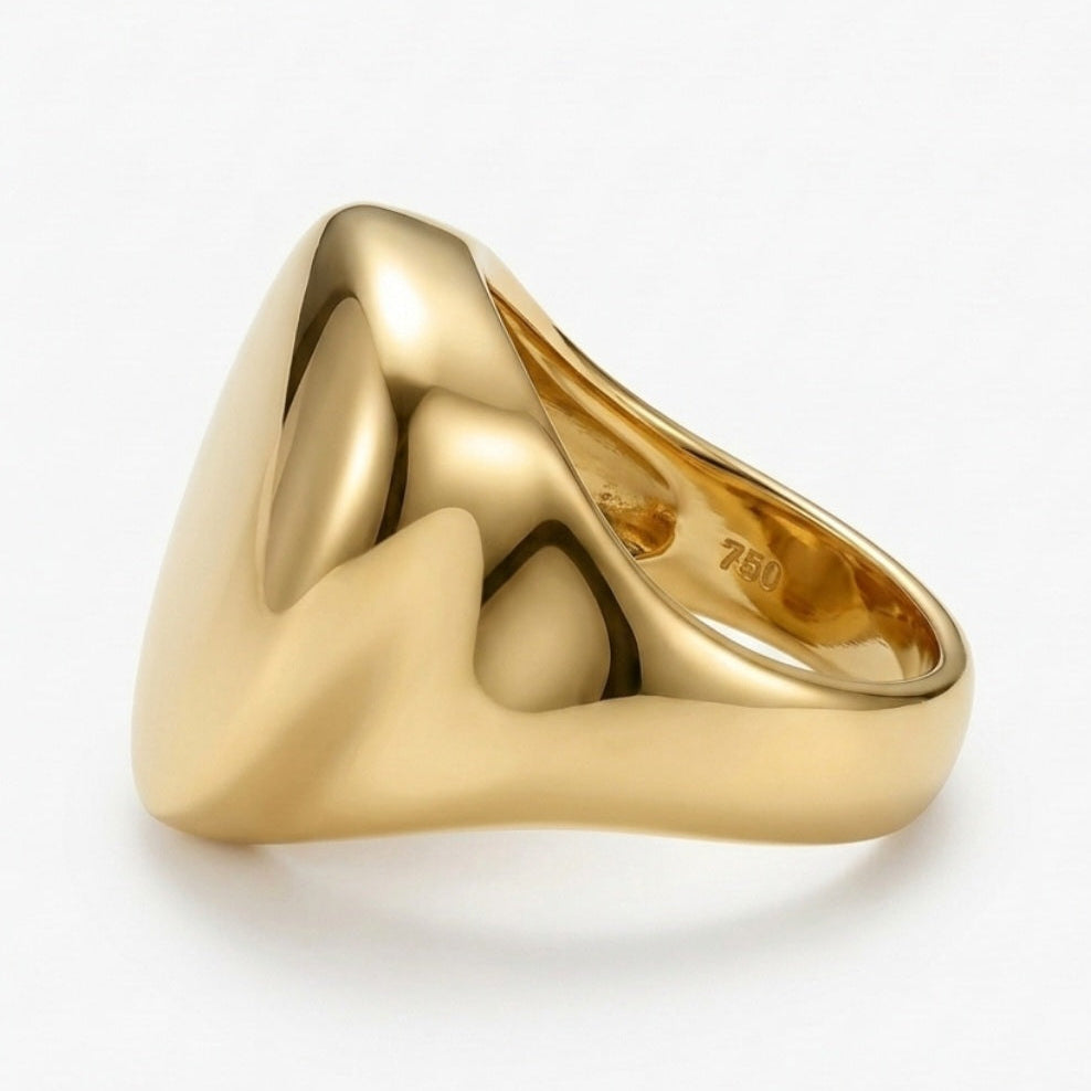 Bold Triangle 18k Gold Plated Ring