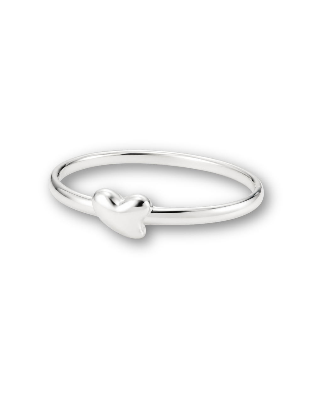 Silver Puffed Heart Bracelet