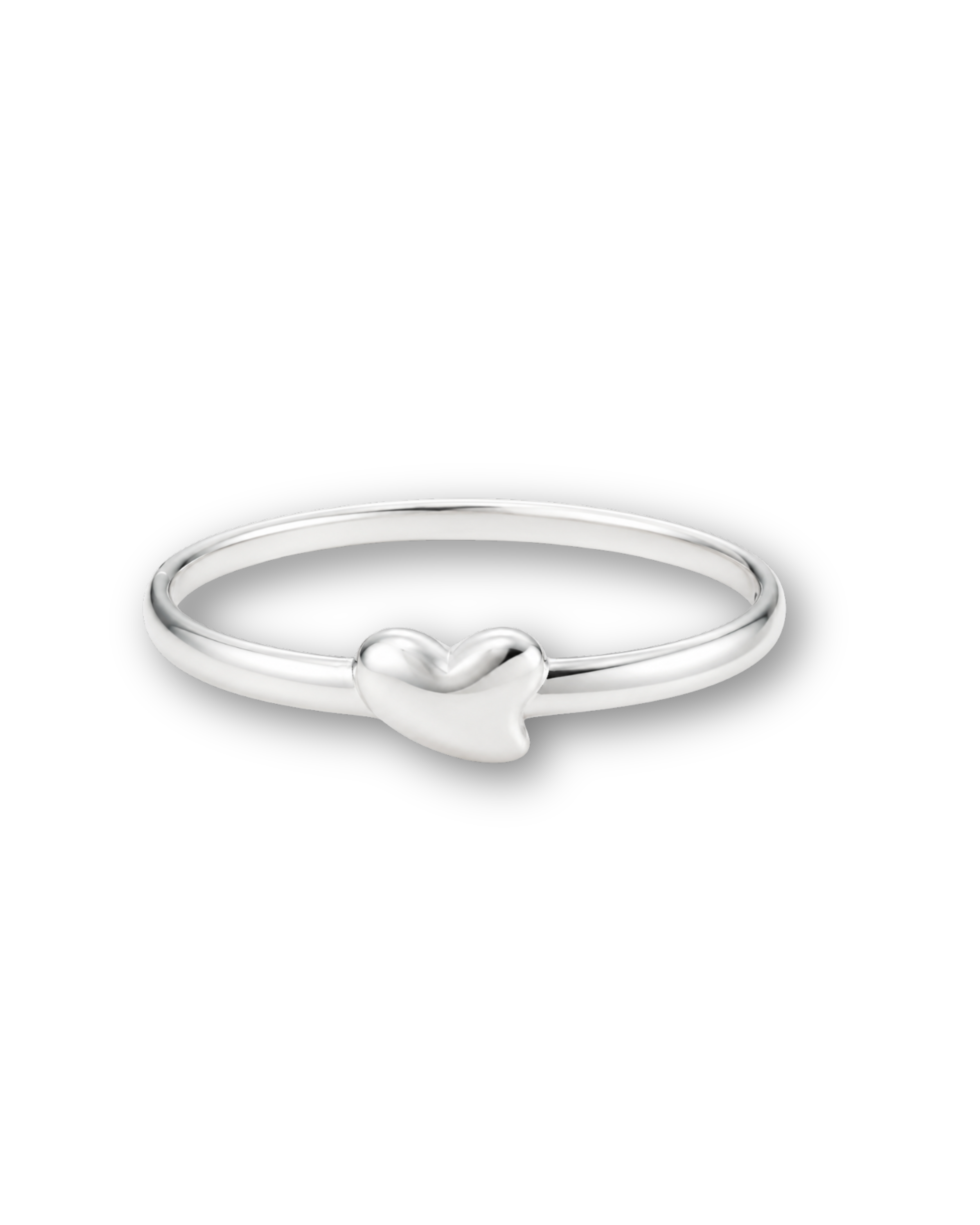 Silver Puffed Heart Bracelet