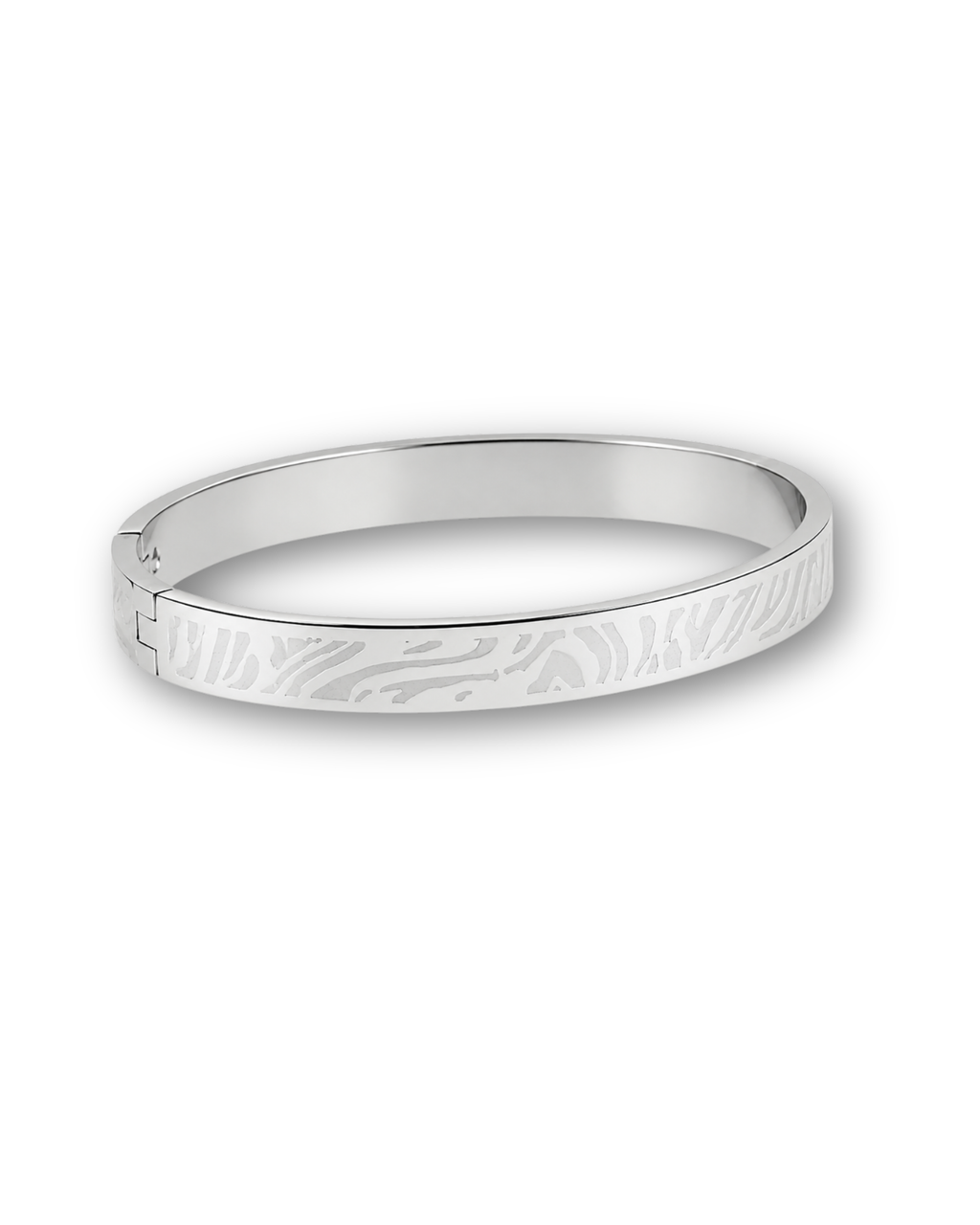 Silver Textured Safari Pattern Cuff