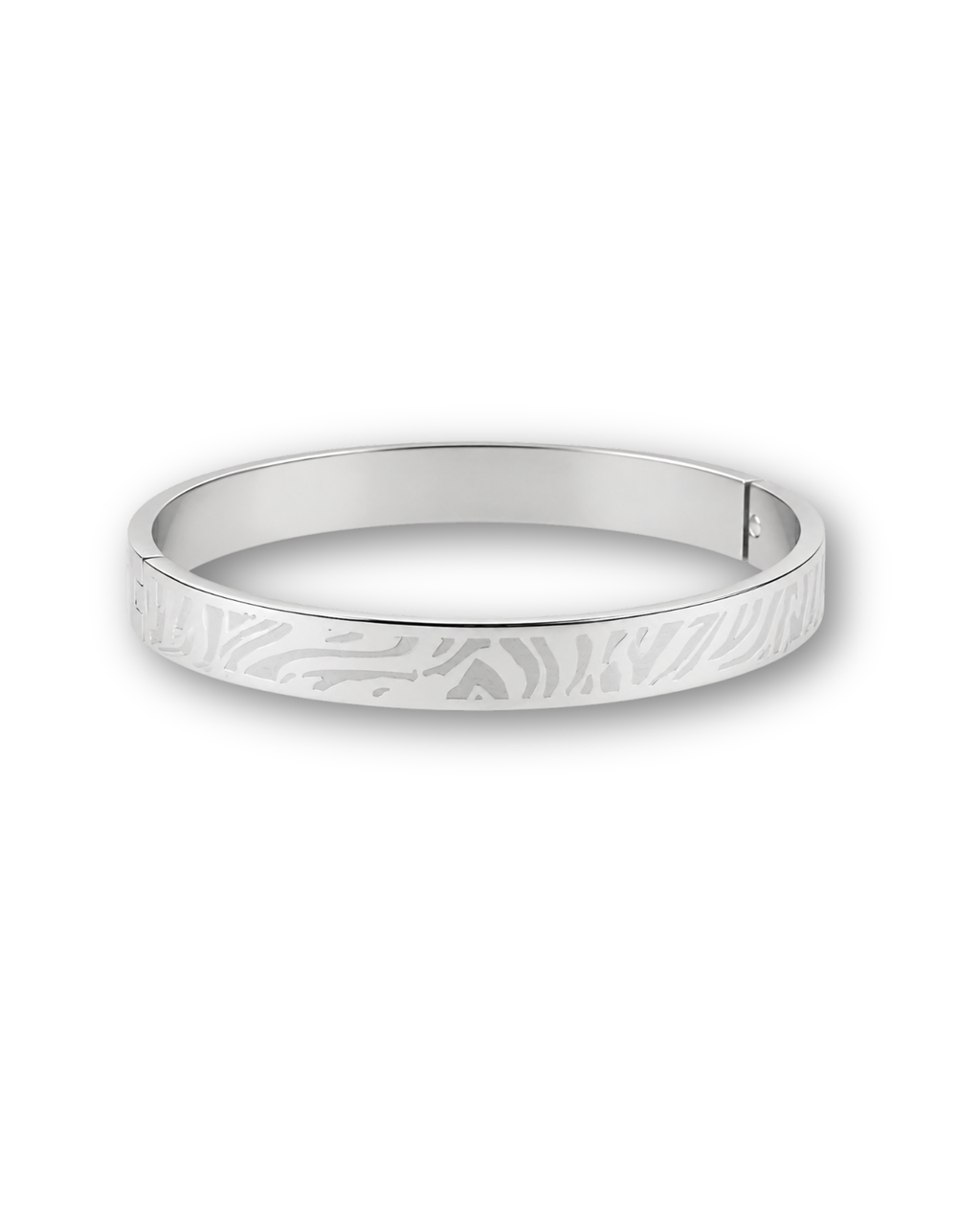 Silver Textured Safari Pattern Cuff