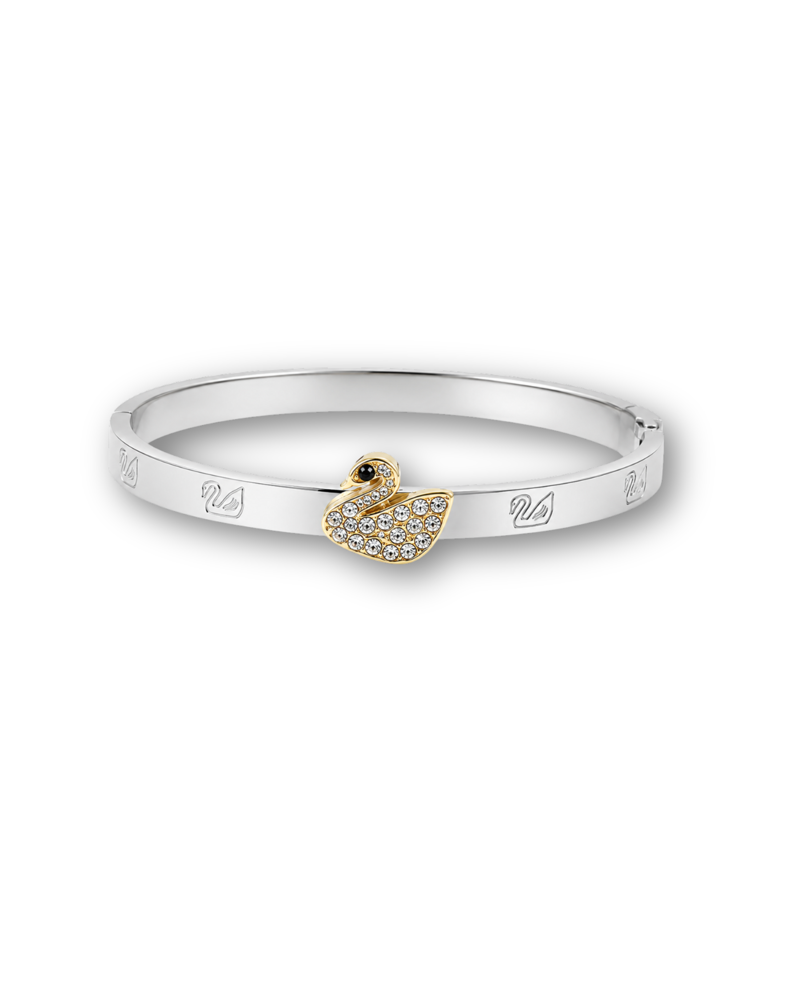 Two-Tone Gold Swan Pavé Bracelet