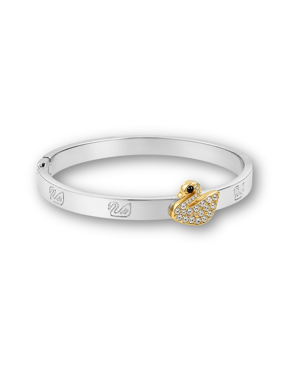 Two-Tone Gold Swan Pavé Bracelet