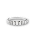 Silver Ribbed Fluted Eternity Bracelet