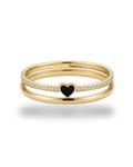 The Molten Luxe Stacked Heart Cuff