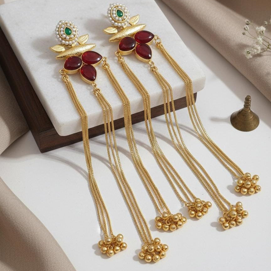 Lotus Kashmiri Earrings