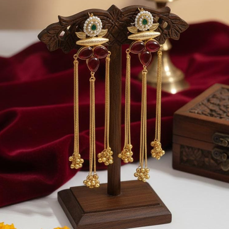 Lotus Kashmiri Earrings