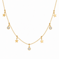 Starlight & Crystal Charm Necklace