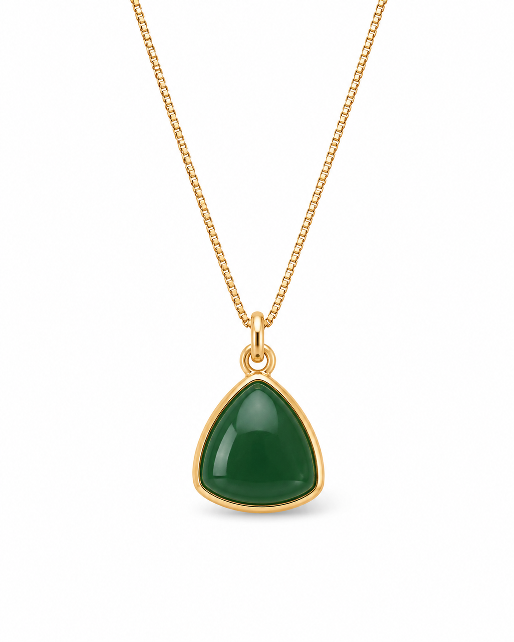 The Deep Green Pebble Necklace